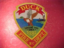DUCK NORTH CAROLINA FIRE DEPARTMENT PATCH SHOULDER SIZE UNUSED