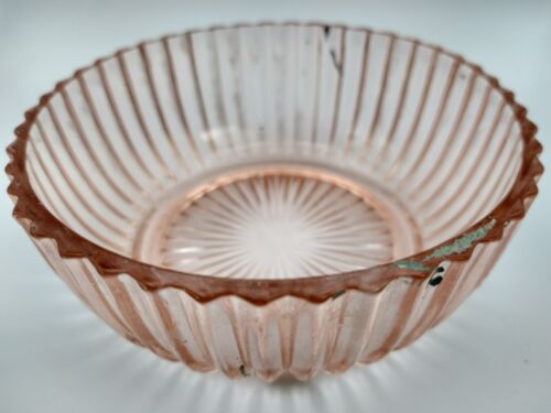 4 Depression Era Pink Glass Queen Mary by Hocking Small Fruit Dessert Bowl 4.5" - Picture 6 of 13