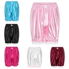 Frilly Lace Sissy Ruffled Lolita Shorts Silky Satin Pumpkin Pantaloon Bloomers