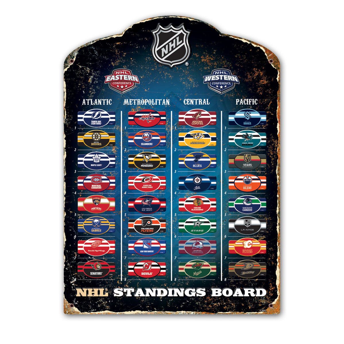 NHL MAGNETIC STANDINGS BOARD Magnets Chart ~ Officially Licensed ~ All 32  Teams