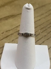 BOMA Designer Signed Abalone Stone Sterling Silver 925 Ring Size 7.25