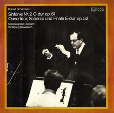 SCHUMANN Symphony 2 Overture Scherzo & Finale SAWALLISCH Eterna 826907 LP Black