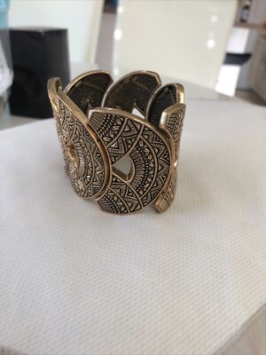 Barse breites Bronze Stretch Armband Thailand