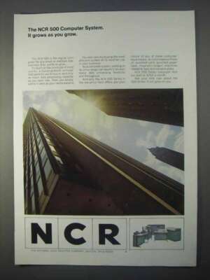 1966 NCR 500 Computer System Ad - Grows as You Grow