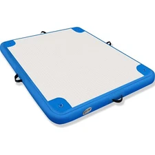Inflatable Floating Dock Mat, 6 ft x 6 ft Water Platform Swim Deck
