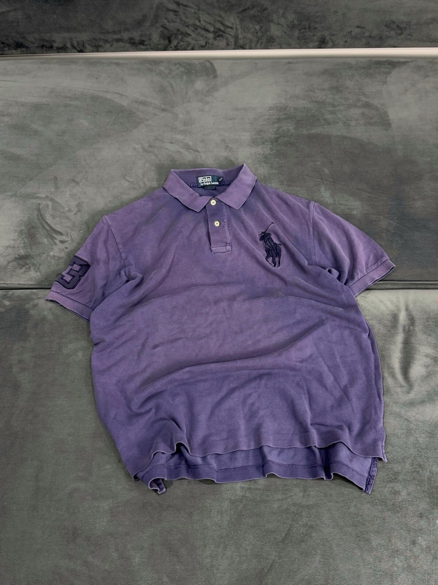 Vintage Polo Ralph Lauren Big Pony Logo Faded Grunge Y2K Mens 