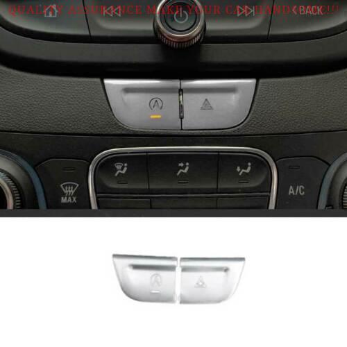 2016-2024 Chevy Malibu Silver Alloy Emergency Light Switch Button Sticker