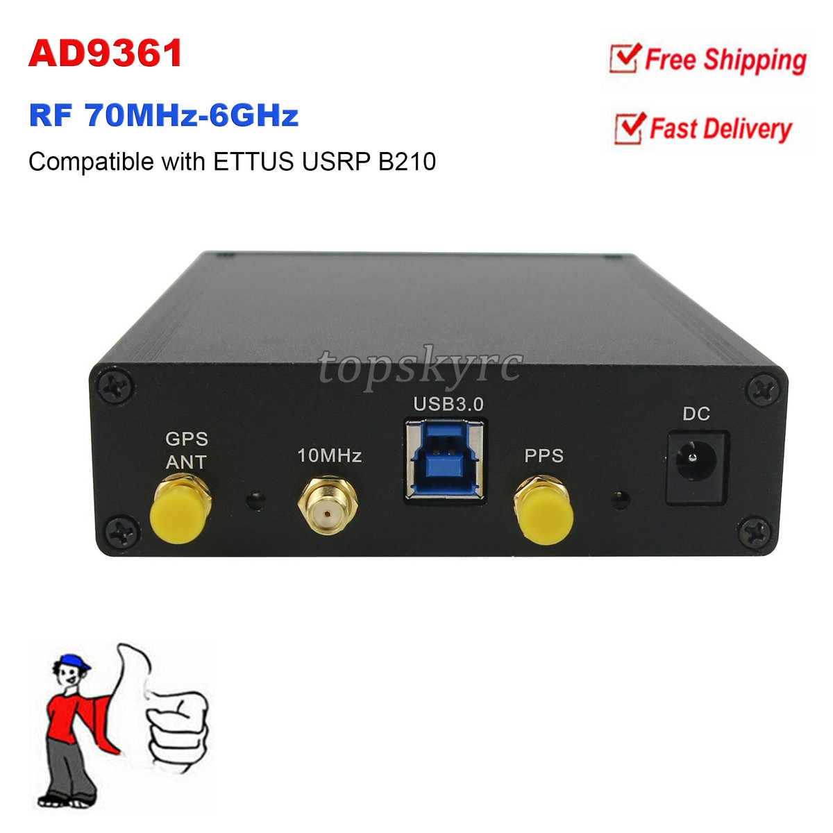 USRP B210 70MHz-6GHz USB3.0 SDR Software Defined Radio AD9361