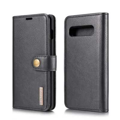 Black DG.Ming Wallet Removable Magnetic Case with Card Slots For Galaxy S10