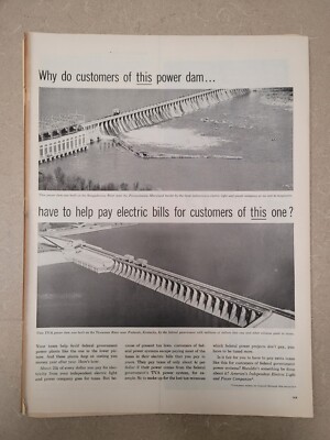 1957 VTG Orig Magazine Ad Electric Companies Why Do Customers of This Power Dam