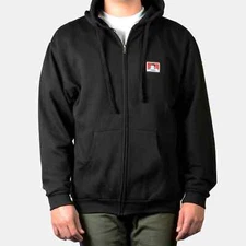 Ben Davis Men's Hooded Full Zip Sweatshirt Black