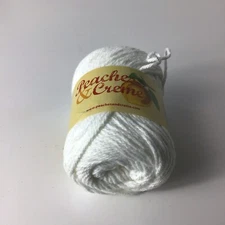 Peaches & Creme Worsted Cotton Yarn in White-11005