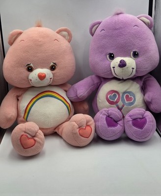 2003 Care Bears Large Pink Friend Bear Purple Share Bear 21 