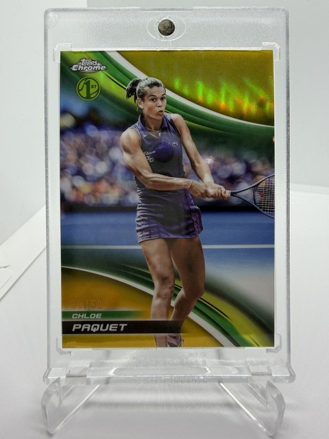 2025 Topps Chrome Tennis Chloe Paquet 1st Rookie Card Gold Refractor #’d /50