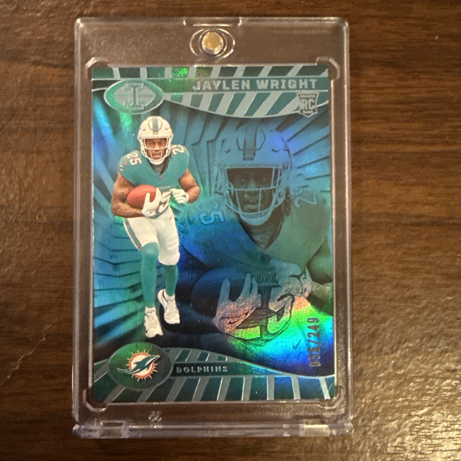 2024 Panini Illusions Jaylen Wright #56 Trophy Collection Light Blue /249 (RC)