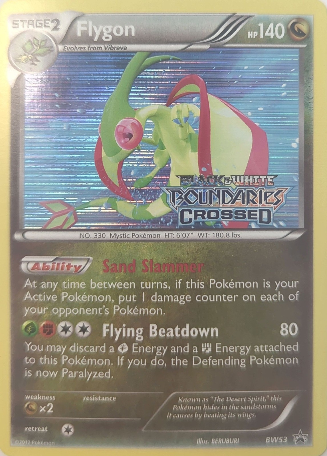 Pokemon TCG - Holo Flygon - (Prerelease) Promo BW53 LP PR