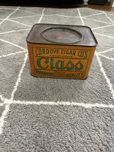 Empty Cordove Cigar Co's Honeycomb Class Perfectos Tobacco Tin with Lid