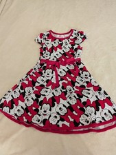 Disney Girls Red Minnie Mouse Dress Size 5
