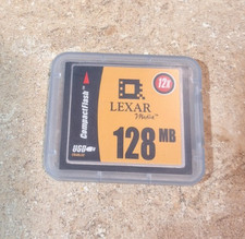 Lexar Media 128MB 12x CompactFlash I Card CF CF128-12-251 PN 2175 USB ENABLED