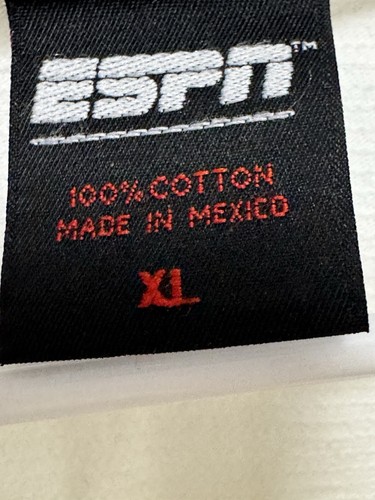 ESPN Mens XL White Embroidered Logo Cotton Polo Made In Mexico RN 77386 Dynasty - Picture 10 of 16