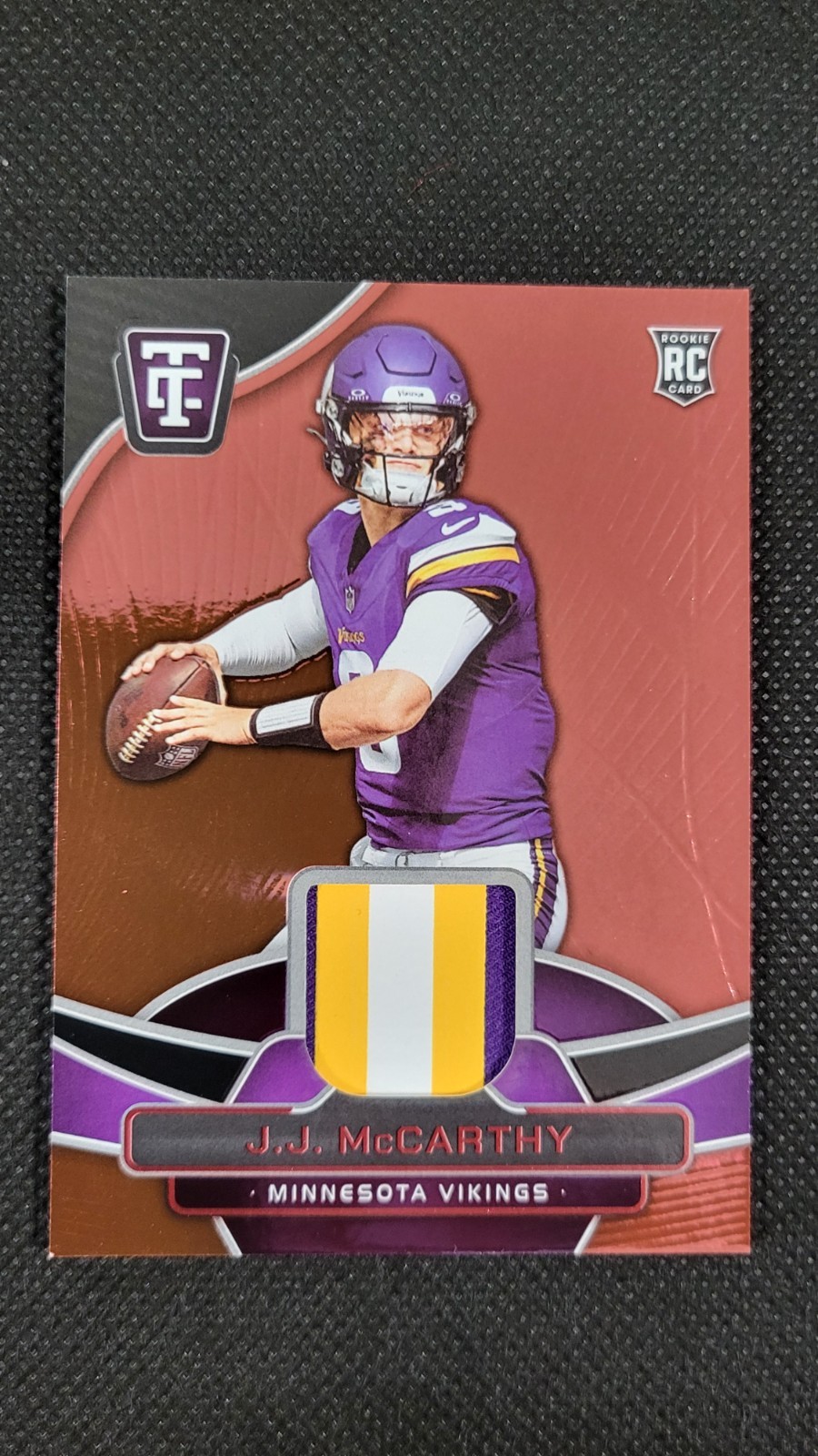 JJ McCarthy Panini Totally Certified Totally Certified Materials #TCMJJM Mirror Red