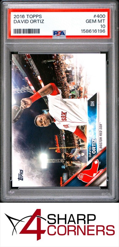 2016 TOPPS #400 DAVID ORTIZ RED SOX HOF PSA 10