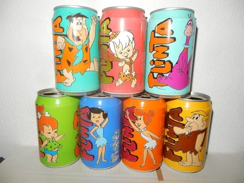 THE FLINTSTONES   FLINTA Soda 7 Cans set from SWEDEN (330ml)