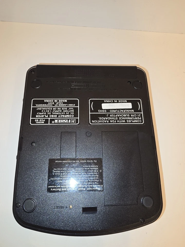 Reproductor de CD Fisher Opti Trac II PCD-60 Discman *Probado* Funciona Foto 3 de 4