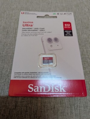 SanDisk Ultra 512GB MicroSDXC UHS-I Micro SD Memory Card - New In Package