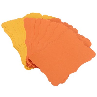 60 Stück Kraftkarten 5x7 Zoll, dickes Kartonpapier orange gold für DIY