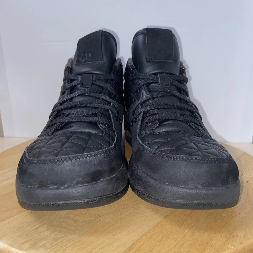 Nike Air Jordan Bolso sin asas Para hombres 9 Negro Baloncesto Tenis Cuero Zapatos 845043-002 Foto 4 de 4