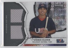 2011 Bowman Sterling USA Baseball X-Fractor Dual Relics 117/199 Chris Elder 0f7