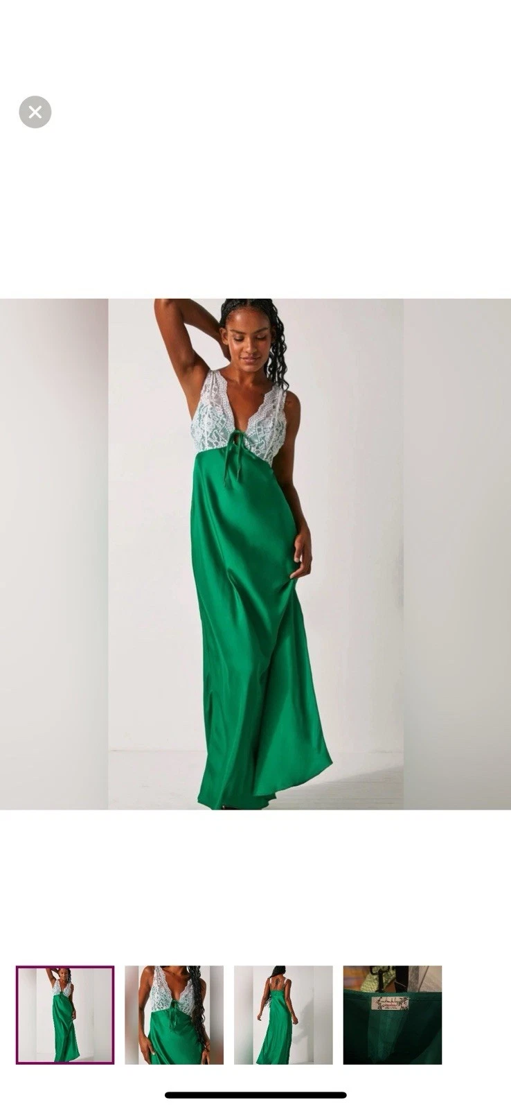 Free People Intimately Countryside Maxi Slip Dress in Jolly Greene Medium
Opens in a new window or t