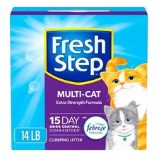 14 lb Multi-Cat Clumping Cat Litter with Febreze Freshness  15-Day Odor Control
