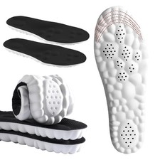 4D Cloud Insoles Black AntiFatigue Shock Absorption Foot Relief
