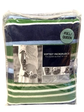 Berkshire Better Living Full Queen Ultra Soft Micro Fleece Luxury Blanket Stripe