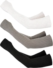 3 Pairs Arm Warmers Women's Long Fingerless Gloves Wrist Warmer with Thumb