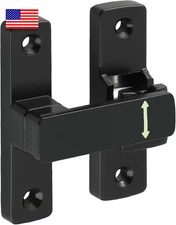 90/180 Degree Flip Latch Gate Latch, Heavy Duty Black Safety Door Lock Enhanced 