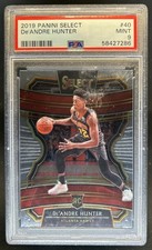 2019-20 Panini Select De Andre Hunter RC Rookie Concourse #40 Hawks PSA 9