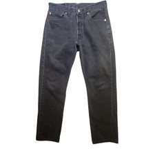 Vintage Levi's 501 Mens Button Fly Black Jeans Fits 30x29 Straight Canada Levis