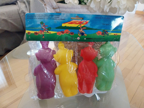 Rarissimo Teletubbies 4 Completo Di Gomma Morbide NUOVO SIGILLATO da collezione - Foto 4 di 5