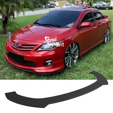 For Toyota Corolla 2009-13 Black Car Front Bumper Chin Lip Splitter Spoiler Abs