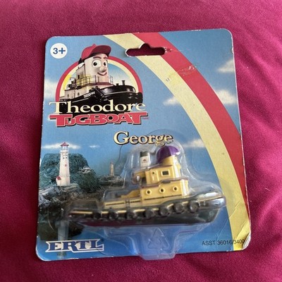 Vintage 90s Theodore Tugboat Tuggs George ERTL Diecast Model Toy Boat
