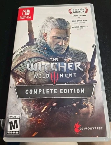 Nintendo Switch the Witcher 3: Wild Hunt Complete Edition Cartridge and Case