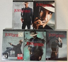 JUSTIFIED - Complete Seasons 1,2,3,4,5 5 DVD Box Sets, Sony w/Timothy Olyphant