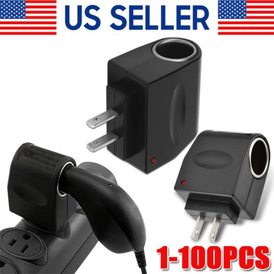 #ad 100 240V AC To 12V DC Car Cigarette Lighter Socket Power Adapter Converter LOT $46.44