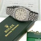 Men's Rolex Datejust Ref.#16030 36mm 7.25" Silver Sunburst Dial Watch W276600-1