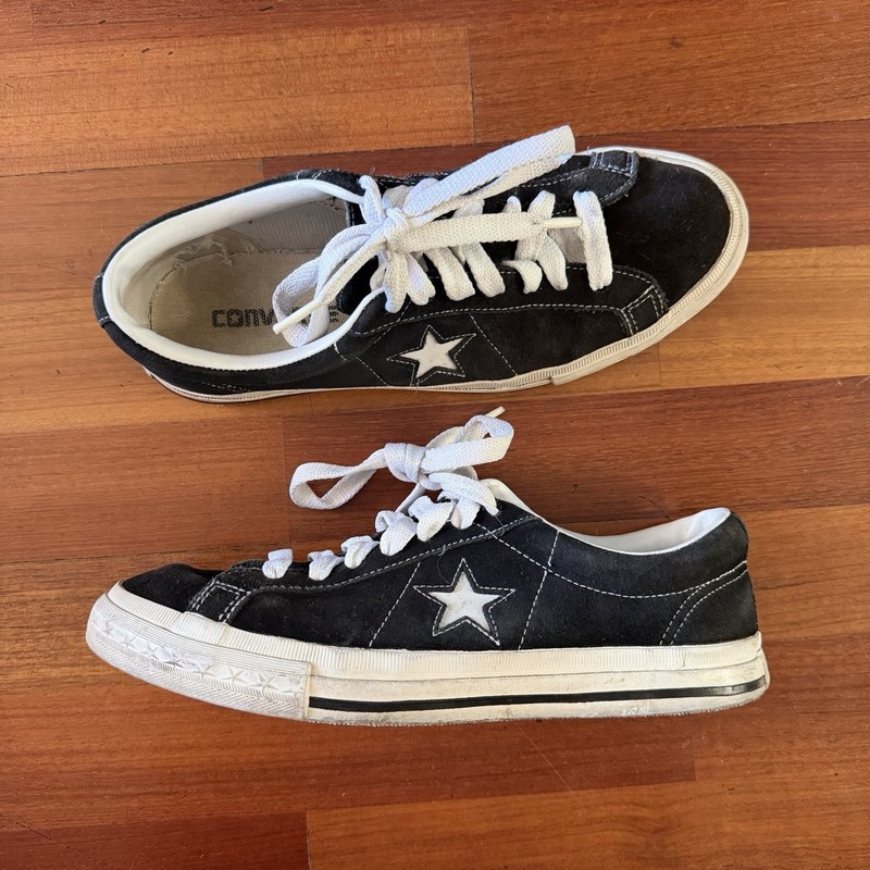 Vintage Converse One Star Black Suede Size 8 M