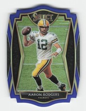 2020 Panini Select Blue Prizm Die Cut Aaron Rodgers #111 Green Bay Packers