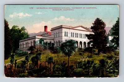 Berkeley CA-California Engineering Building University Vintage c1910 Postcard